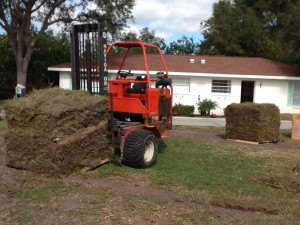 Moving and planting sod